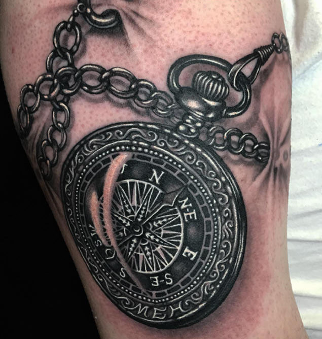 Kompas en nautische tattoo ontwerpen en hun betekenis