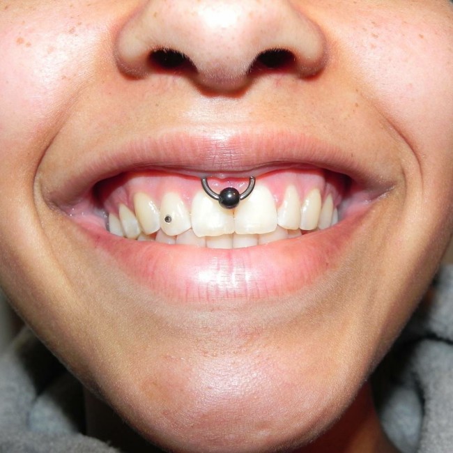 smiley piercing ring