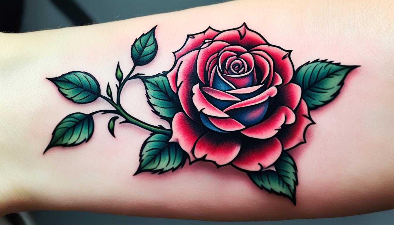 kleine roos tattoo betekenis