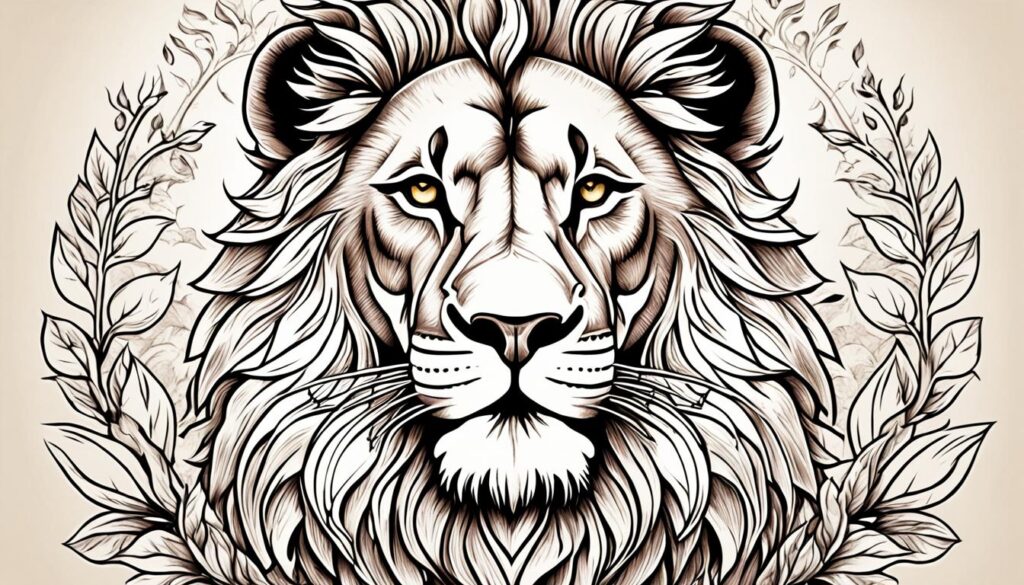leeuw tattoo ontwerp