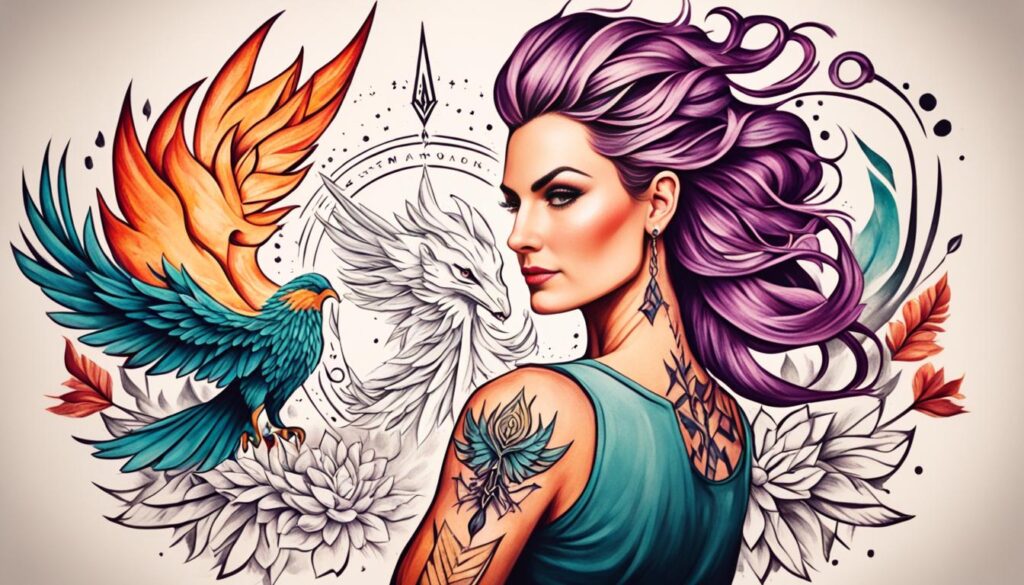 symbolische tatoeages sterke vrouw