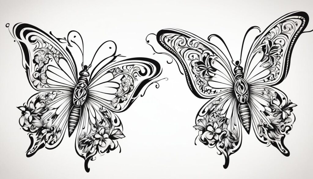 vlinder tattoo design